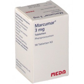 Изображение препарта из Германии: Маркумар Marcumar 3 мг/98 таблеток  