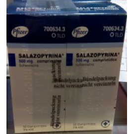 Изображение препарта из Германии: Салазопирин Salazopyrine 500 мг/300 таблеток  
